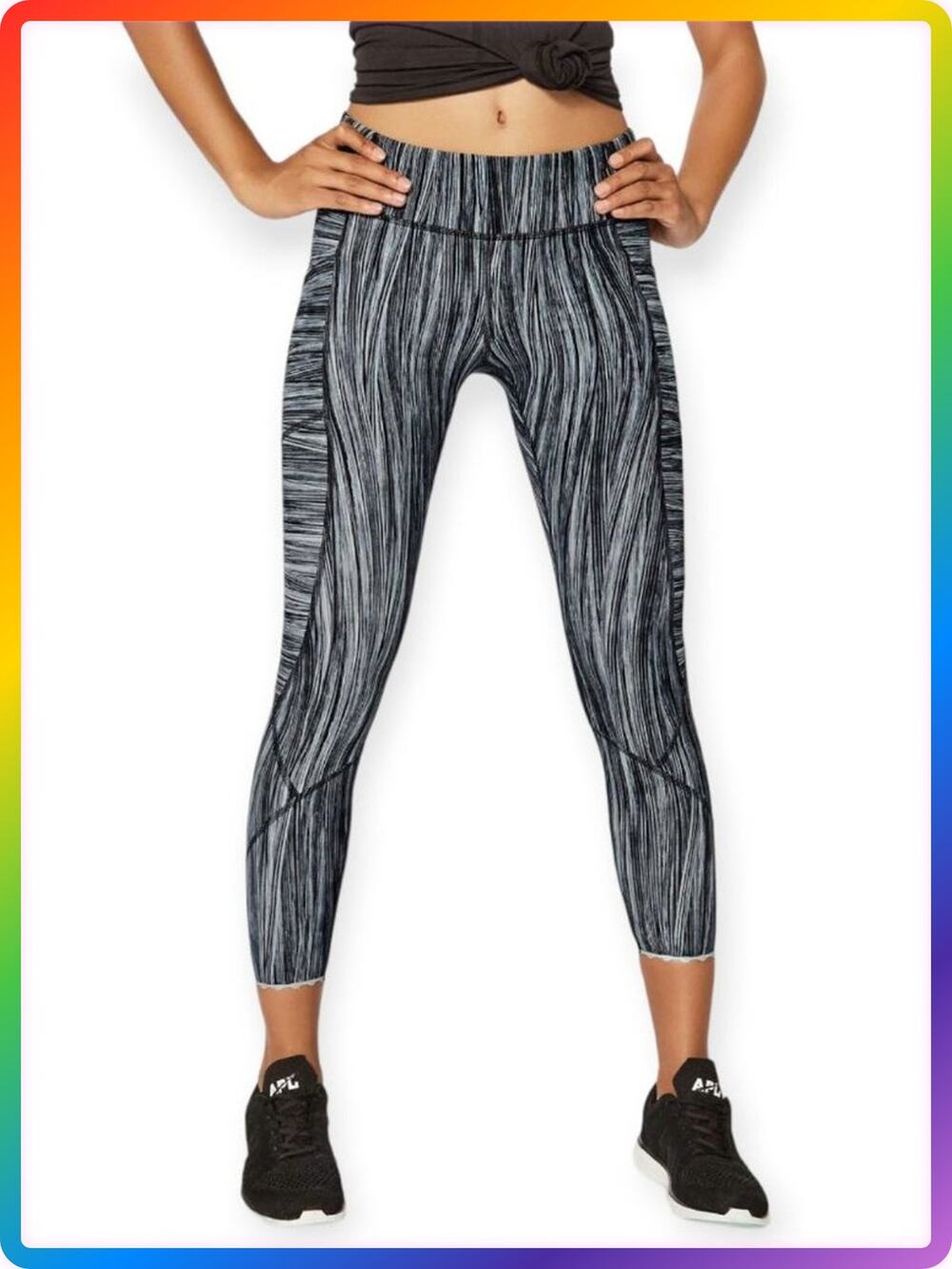 Lululemon Tight Stuff Tight II Leggings SIZE 4 Alpine Black White Yoga Pant
